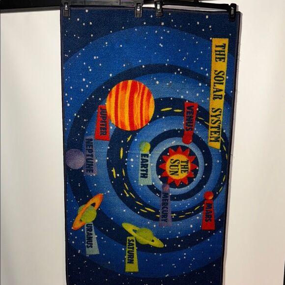 Solar System rectangular area rug. - Picture 1 of 5